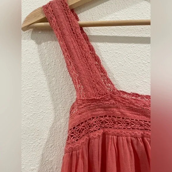 DOEN Coral Pink Cotton Nightgown Dress Size XS - Picture 8 of 15